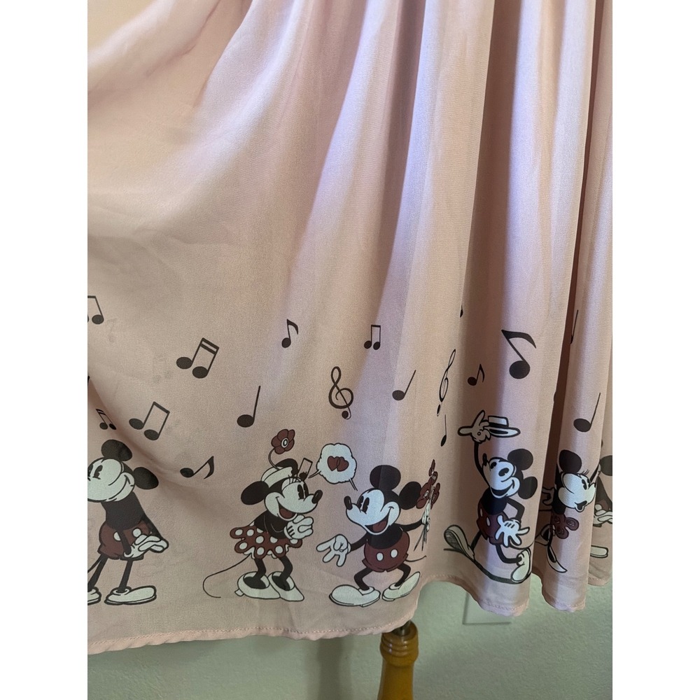Torrid Disney Mickey Minnie Mouse Lace Yoke Flutter Sleeve Midi Dress Plus 2 2X - Picture 7 of 9